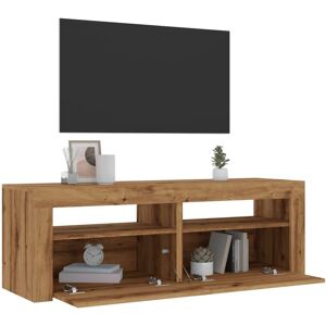 Berkfield Home TV Cabinet with LED Lights Artisan Oak 120x35x40 cm Engineered Wood in Brown Size: 120 x 35 x 40 cm Brown 120 x 35 x 40 cm Berkfield Home TV Cabinet with LED Lights Artisan Oak 120x35x40 cm Engineered Wood in Brown Size: 120 x 35 x 40 cm Brown 120 x 35 x 40 cm