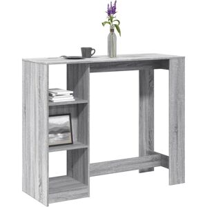 Berkfield Home Bar Table with Shelf Grey Sonoma 124x46x103.5 cm Engineered Wood Grey 124x46x103.5 cm Berkfield Home Bar Table with Shelf Grey Sonoma 124x46x103.5 cm Engineered Wood Grey 124x46x103.5 cm