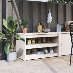 Berkfield Home Outdoor Kitchen Cabinet White 106x55x64 cm Solid Wood Pine Size: 106 x 55 x 64 cm White 106 x 55 x 64 cm Berkfield Home Outdoor Kitchen Cabinet White 106x55x64 cm Solid Wood Pine Size: 106 x 55 x 64 cm White 106 x 55 x 64 cm