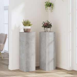 Berkfield Home Plant Stand 2pcs Concrete Grey 25x25x80 cm Engineered Wood Size: 25 x 25 x 80 cm Grey 25 x 25 x 80 cm Berkfield Home Plant Stand 2pcs Concrete Grey 25x25x80 cm Engineered Wood Size: 25 x 25 x 80 cm Grey 25 x 25 x 80 cm