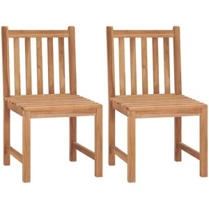 Berkfield Home Garden Chairs 2 pcs Solid Teak Wood in Brown Brown Berkfield Home Garden Chairs 2 pcs Solid Teak Wood in Brown Brown