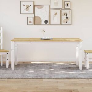 Berkfield Home Dining Table Corona White 180x90x75 cm Solid Wood Pine Size: 180 x 90 x 75 cm White 180 x 90 x 75 cm Berkfield Home Dining Table Corona White 180x90x75 cm Solid Wood Pine Size: 180 x 90 x 75 cm White 180 x 90 x 75 cm