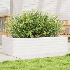 Berkfield Home Garden Planter White 90x40x23 cm Solid Wood Pine Size: 90 x 40 x 23 cm White 90 x 40 x 23 cm Berkfield Home Garden Planter White 90x40x23 cm Solid Wood Pine Size: 90 x 40 x 23 cm White 90 x 40 x 23 cm