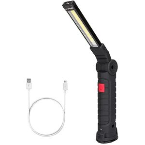 ExtraStar LED Working Light Foldable 3 Mode IP20 USB Rechargeable Camping Torch in Black Black ExtraStar LED Working Light Foldable 3 Mode IP20 USB Rechargeable Camping Torch in Black Black