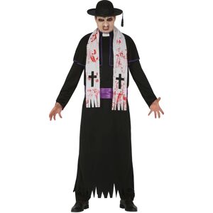 Fiestas Guirca Fancy Dress Adult Zombie Priest in Black Size: XL Black XL Fiestas Guirca Fancy Dress Adult Zombie Priest in Black Size: XL Black XL