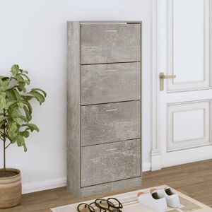 Berkfield Home Shoe Cabinet Concrete Grey 63x24x147 cm Engineered Wood Size: 63 x 24 x 147 cm Grey 63 x 24 x 147 cm Berkfield Home Shoe Cabinet Concrete Grey 63x24x147 cm Engineered Wood Size: 63 x 24 x 147 cm Grey 63 x 24 x 147 cm