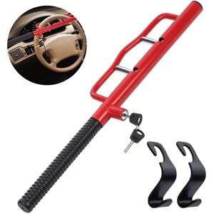 VOGREX Heavy Duty Steering Wheel Lock Anti-Theft Car Security in Red Red VOGREX Heavy Duty Steering Wheel Lock Anti-Theft Car Security in Red Red