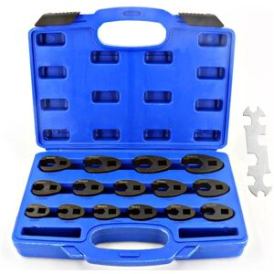 Hinsinc 17pcs Metric Crowfoot & Flare Nut Spanner Set 8-24mm in Blue Blue Hinsinc 17pcs Metric Crowfoot & Flare Nut Spanner Set 8-24mm in Blue Blue