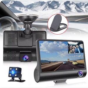 Hinsinc 4" In HD 1080P Car Camera Recorder Dual Front & Rear Dash Cam UK in Black Black Hinsinc 4" In HD 1080P Car Camera Recorder Dual Front & Rear Dash Cam UK in Black Black