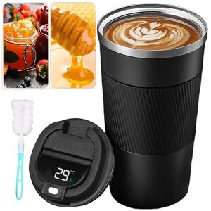 Hinsinc 510 ML Leakproof Insulated Thermal Travel Stainless Steel Coffee Mug in Black Black Hinsinc 510 ML Leakproof Insulated Thermal Travel Stainless Steel Coffee Mug in Black Black