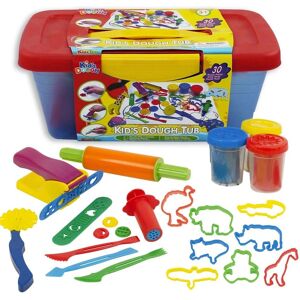 EONLION 34 Pcs Kids Play Dough Set with Blue & Red Tubs - Children's Craft Toy Multicolor EONLION 34 Pcs Kids Play Dough Set with Blue & Red Tubs - Children's Craft Toy Multicolor