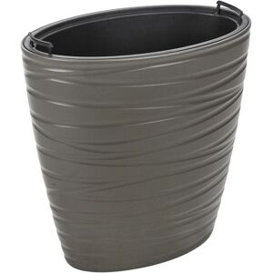 EONLION Large Plastic Garden Planter - Indoor Outdoor Flower Pot Trough in Grey Grey EONLION Large Plastic Garden Planter - Indoor Outdoor Flower Pot Trough in Grey Grey