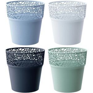 EONLION Tree Mini Planter Pots for Plants - Modern Indoor Outdoor Herb Garden in Black Black EONLION Tree Mini Planter Pots for Plants - Modern Indoor Outdoor Herb Garden in Black Black