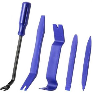 VOGREX 5Pcs Car Trim Removal Kit Plastic Tool Set in Blue Blue VOGREX 5Pcs Car Trim Removal Kit Plastic Tool Set in Blue Blue