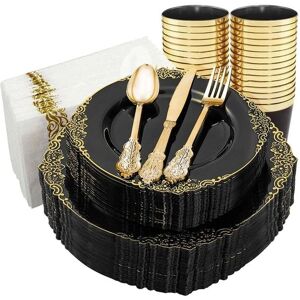 VOGREX 175pcs Disposable Dinnerware Dining set for 25 People Multicolor VOGREX 175pcs Disposable Dinnerware Dining set for 25 People Multicolor