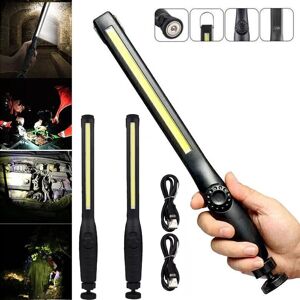 SPETLEK 2X COB LED Work Light Rechargeable Hand Torch in Black Black SPETLEK 2X COB LED Work Light Rechargeable Hand Torch in Black Black