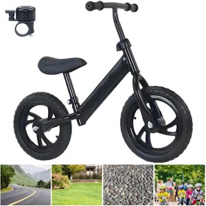 SPETLEK 12" Kids Balance Bike Walking Running Training Bicycle in Black Black SPETLEK 12" Kids Balance Bike Walking Running Training Bicycle in Black Black