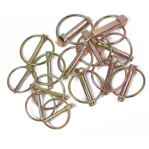 SPETLEK 50pcs Lynch Pin Set Safety Linch Clip Fit in Gold Gold SPETLEK 50pcs Lynch Pin Set Safety Linch Clip Fit in Gold Gold