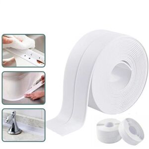 Hinsinc 3 x PVC Waterproof Sealing Tape Adhesive WhiteBathroom Kitchen in White White Hinsinc 3 x PVC Waterproof Sealing Tape Adhesive WhiteBathroom Kitchen in White White