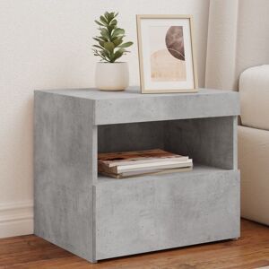Berkfield Home Bedside Cabinets with LED Lights 2 pcs Concrete Grey 50x40x45 cm Size: 50 x 40 x 45 cm Grey 50 x 40 x 45 cm Berkfield Home Bedside Cabinets with LED Lights 2 pcs Concrete Grey 50x40x45 cm Size: 50 x 40 x 45 cm Grey 50 x 40 x 45 cm