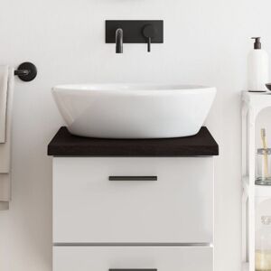 Berkfield Home Bathroom Countertop Dark Brown 40x60x(2-4) cm Treated Solid Wood in Grey Grey Berkfield Home Bathroom Countertop Dark Brown 40x60x(2-4) cm Treated Solid Wood in Grey Grey