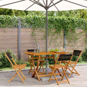 Berkfield Home Folding Garden Chairs 4 pcs Black Solid Wood Acacia Black Berkfield Home Folding Garden Chairs 4 pcs Black Solid Wood Acacia Black