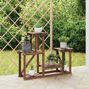 Berkfield Home Flower Stand 90x25x73.5 cm Solid Wood Fir in Brown Brown 90x25x73.5 cm Berkfield Home Flower Stand 90x25x73.5 cm Solid Wood Fir in Brown Brown 90x25x73.5 cm