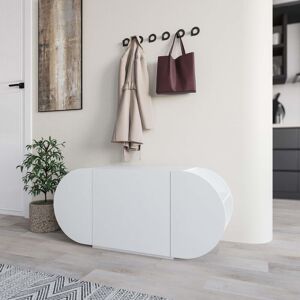 Decortie Pozy' Modern Shoe Storage Cabinet with Single Door 110cm in White Size: 1 Pack White 1 Pack Decortie Pozy' Modern Shoe Storage Cabinet with Single Door 110cm in White Size: 1 Pack White 1 Pack