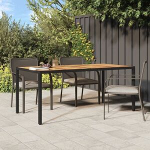 Berkfield Home Garden Table 190x90x75 cm Poly Rattan & Acacia Wood Black Size: 190 x 90 x 75 cm Black 190 x 90 x 75 cm Berkfield Home Garden Table 190x90x75 cm Poly Rattan & Acacia Wood Black Size: 190 x 90 x 75 cm Black 190 x 90 x 75 cm
