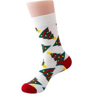 Noxxiez White Christmas Tree Unisex Socks White One Size Noxxiez White Christmas Tree Unisex Socks White One Size