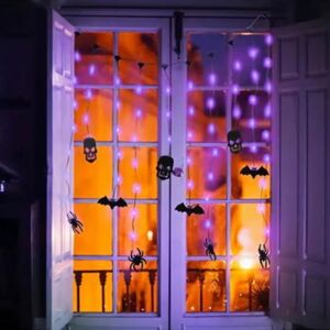 Garden Greatness Halloween Skull & Bat LED Curtain String Lights in Black Size: 1 Pack Black 1 Pack Garden Greatness Halloween Skull & Bat LED Curtain String Lights in Black Size: 1 Pack Black 1 Pack