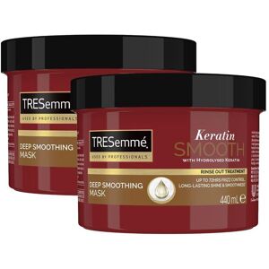 Tresemme Women's Keratin Smooth Deep 'Smoothing Mask' with Hydrolysed Keratin, 2 Pack of 440ml in Red Red Tresemme Women's Keratin Smooth Deep 'Smoothing Mask' with Hydrolysed Keratin, 2 Pack of 440ml in Red Red