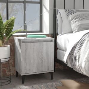 Berkfield Home Bed Cabinets with Metal Legs 2 pcs Grey Sonoma 40x30x50 cm Size: 40 x 30 x 50 cm Grey 40 x 30 x 50 cm Berkfield Home Bed Cabinets with Metal Legs 2 pcs Grey Sonoma 40x30x50 cm Size: 40 x 30 x 50 cm Grey 40 x 30 x 50 cm