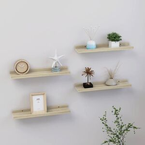 Berkfield Home Wall Shelves 4 pcs Sonoma Oak 40x9x3 cm in Brown Size: 40 x 9 x 3 cm Brown 40 x 9 x 3 cm Berkfield Home Wall Shelves 4 pcs Sonoma Oak 40x9x3 cm in Brown Size: 40 x 9 x 3 cm Brown 40 x 9 x 3 cm