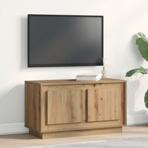 Berkfield Home TV Cabinet Artisan Oak 80x35x45 cm Engineered Wood in Brown Size: 80 x 35 x 45 cm Brown 80 x 35 x 45 cm Berkfield Home TV Cabinet Artisan Oak 80x35x45 cm Engineered Wood in Brown Size: 80 x 35 x 45 cm Brown 80 x 35 x 45 cm