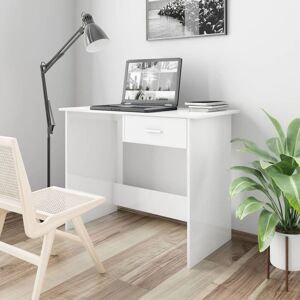 Berkfield Home Desk High Gloss White 100x50x76 cm Engineered Wood Size: 100 x 50 x 76 cm White 100 x 50 x 76 cm Berkfield Home Desk High Gloss White 100x50x76 cm Engineered Wood Size: 100 x 50 x 76 cm White 100 x 50 x 76 cm