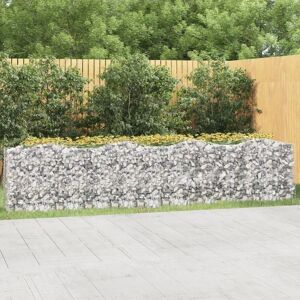 Berkfield Home Arched Gabion Raised Bed 400x50x100 cm Galvanised Iron in Silver Size: 400 x 50 x 100 cm Silver 400 x 50 x 100 cm Berkfield Home Arched Gabion Raised Bed 400x50x100 cm Galvanised Iron in Silver Size: 400 x 50 x 100 cm Silver 400 x 50 x 100 cm