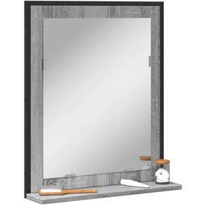 Berkfield Home Bathroom Mirror with Shelf Grey Sonoma 50x12x60 cm Engineered Wood Size: 50 x 12 x 60 cm Grey 50 x 12 x 60 cm Berkfield Home Bathroom Mirror with Shelf Grey Sonoma 50x12x60 cm Engineered Wood Size: 50 x 12 x 60 cm Grey 50 x 12 x 60 cm