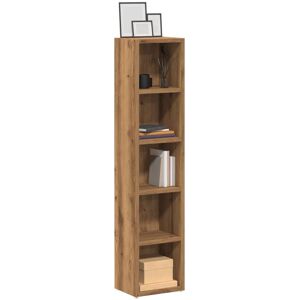 Berkfield Home CD Cabinets 2 pcs Artisan Oak 21x16x93.5 cm Engineered Wood in Brown Brown 21x16x93.5 cm Berkfield Home CD Cabinets 2 pcs Artisan Oak 21x16x93.5 cm Engineered Wood in Brown Brown 21x16x93.5 cm