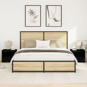 Berkfield Home Bedside Cabinets with LED Lights 2 pcs Black Oak 50x40x45 cm Size: 50 x 40 x 45 cm Black 50 x 40 x 45 cm Berkfield Home Bedside Cabinets with LED Lights 2 pcs Black Oak 50x40x45 cm Size: 50 x 40 x 45 cm Black 50 x 40 x 45 cm