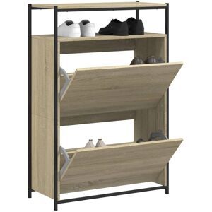 Berkfield Home Shoe Cabinet Sonoma Oak 75x34x112 cm Engineered Wood in Brown Size: 75 x 34 x 112 cm Brown 75 x 34 x 112 cm Berkfield Home Shoe Cabinet Sonoma Oak 75x34x112 cm Engineered Wood in Brown Size: 75 x 34 x 112 cm Brown 75 x 34 x 112 cm