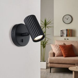 Eglo Portillo Aluminium & Steel Modern Wall Spotlight, Black Black Eglo Portillo Aluminium & Steel Modern Wall Spotlight, Black Black