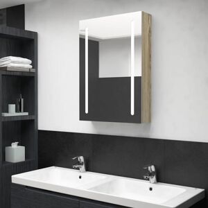 Berkfield Home LED Bathroom Mirror Cabinet Oak 50x13x70 cm in Brown Size: 50 x 13 x 70 cm Brown 50 x 13 x 70 cm Berkfield Home LED Bathroom Mirror Cabinet Oak 50x13x70 cm in Brown Size: 50 x 13 x 70 cm Brown 50 x 13 x 70 cm