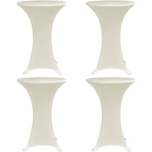 Berkfield Home Standing Table Cover √ò60 cm Cream Stretch 4 pcs Cream Berkfield Home Standing Table Cover √ò60 cm Cream Stretch 4 pcs Cream