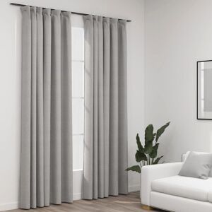 Berkfield Home Linen-Look Blackout Curtains with Hooks 2 pcs Grey 140x245 cm Grey 140x245 cm Berkfield Home Linen-Look Blackout Curtains with Hooks 2 pcs Grey 140x245 cm Grey 140x245 cm
