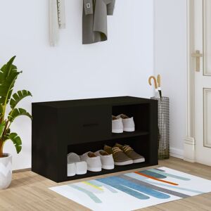 Berkfield Home Shoe Cabinet Black 80x35x45 cm Engineered Wood Size: 80 x 35 x 45 cm Black 80 x 35 x 45 cm Berkfield Home Shoe Cabinet Black 80x35x45 cm Engineered Wood Size: 80 x 35 x 45 cm Black 80 x 35 x 45 cm