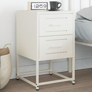 Berkfield Home Bedside Cabinet White 36x39x60.5 cm Steel White 36x39x60.5 cm Berkfield Home Bedside Cabinet White 36x39x60.5 cm Steel White 36x39x60.5 cm
