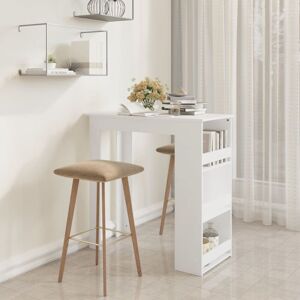 Berkfield Home Bar Table with Storage Rack White 102x50x103.5 cm Engineered Wood White 102x50x103.5 cm Berkfield Home Bar Table with Storage Rack White 102x50x103.5 cm Engineered Wood White 102x50x103.5 cm