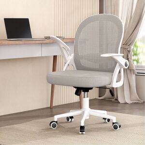 Rattantree Mid-Back Mesh Chair Ergonomic Desk Chair with Flip-up Armrests & Lumbar Support in Grey Grey Rattantree Mid-Back Mesh Chair Ergonomic Desk Chair with Flip-up Armrests & Lumbar Support in Grey Grey