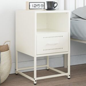 Berkfield Home Bedside Cabinet White 36x39x60.5 cm Steel White 36x39x60.5 cm Berkfield Home Bedside Cabinet White 36x39x60.5 cm Steel White 36x39x60.5 cm